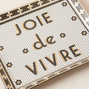 Anthropologie Joie de Vivre Bistro Tile Tray NWT